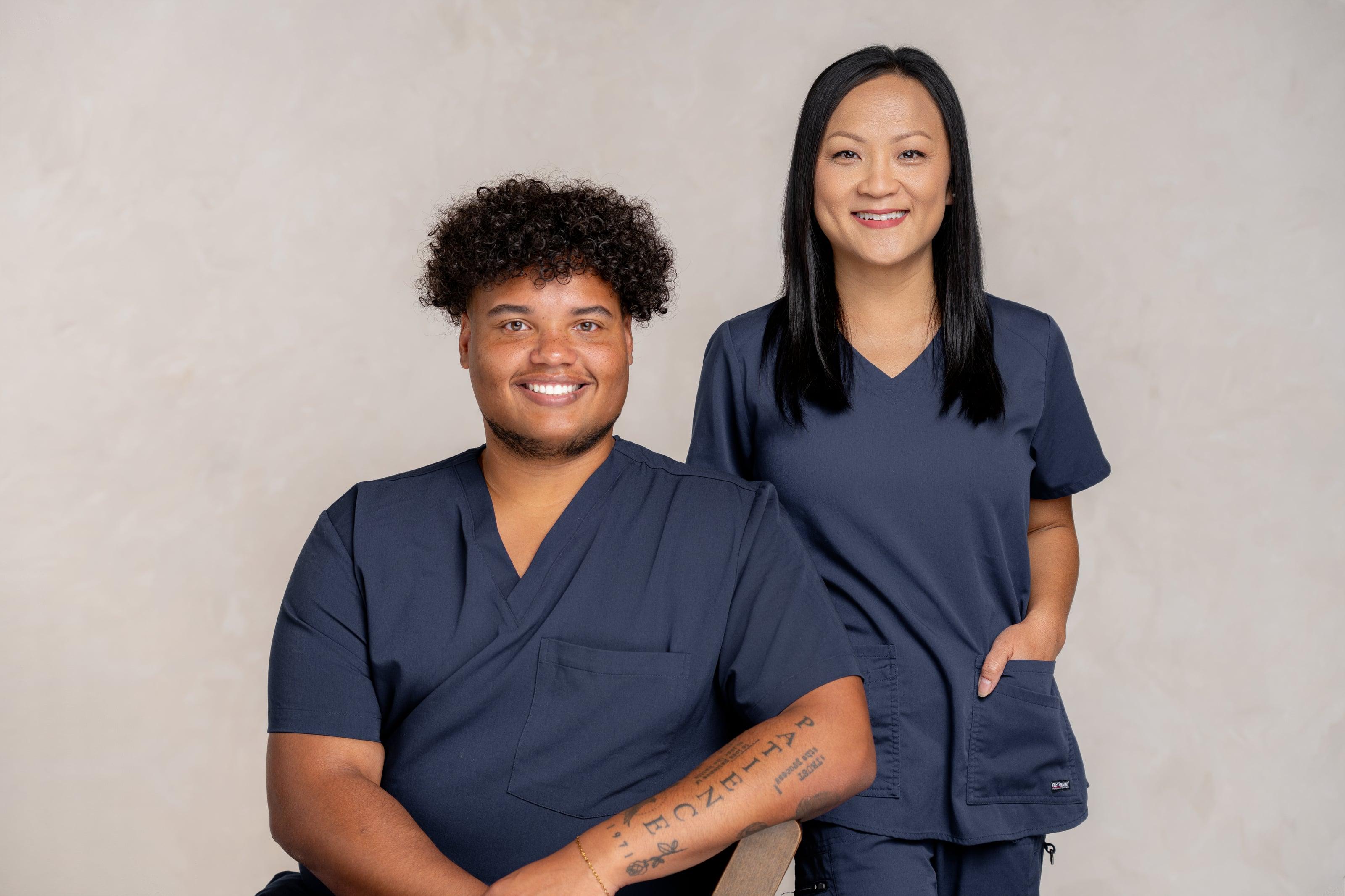 Mai and Elijah, dental assistants at Le Dentistry